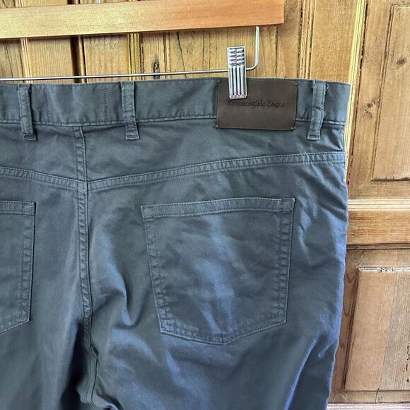 Men's Ermenegildo Zegna 42 x 30 Charcoal Dark Gray Jeans Denim Straight Leg Jean - Picture 11 of 15